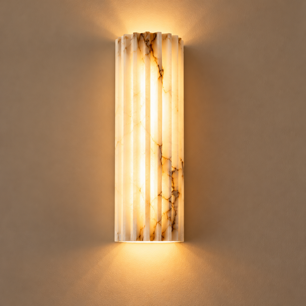 Applique murale Élyra — Marbre naturel sculpté